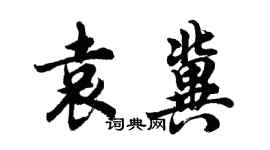 胡問遂袁冀行書個性簽名怎么寫