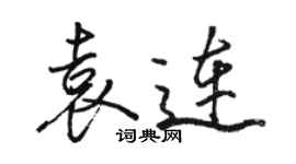 駱恆光袁連行書個性簽名怎么寫