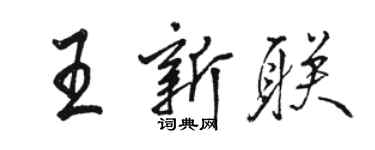 駱恆光王新聯行書個性簽名怎么寫
