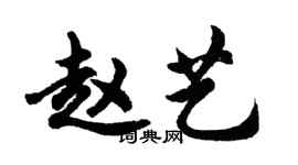 胡問遂趙藝行書個性簽名怎么寫
