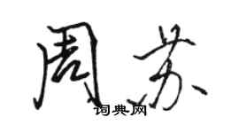 駱恆光周蘇行書個性簽名怎么寫