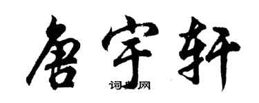 胡問遂唐宇軒行書個性簽名怎么寫