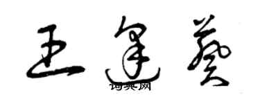 曾慶福王逢葵草書個性簽名怎么寫