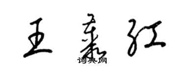 梁錦英王叢紅草書個性簽名怎么寫