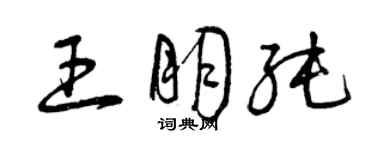 曾慶福王朋純草書個性簽名怎么寫