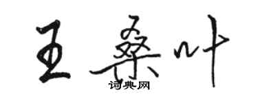 駱恆光王桑葉行書個性簽名怎么寫