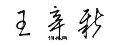 駱恆光王辛新草書個性簽名怎么寫