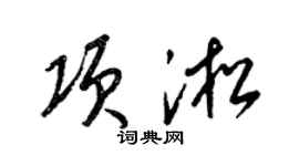 梁錦英項淞草書個性簽名怎么寫