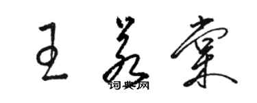 駱恆光王若棠草書個性簽名怎么寫