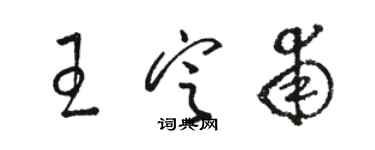 駱恆光王定甫草書個性簽名怎么寫