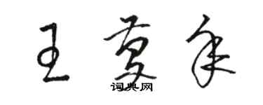 駱恆光王慶年草書個性簽名怎么寫