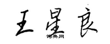 王正良王星良行書個性簽名怎么寫