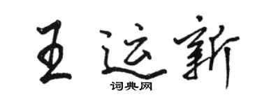 駱恆光王運新行書個性簽名怎么寫