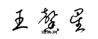 梁錦英王馨星草書個性簽名怎么寫