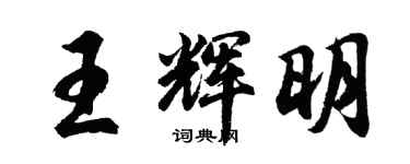 胡問遂王輝明行書個性簽名怎么寫