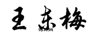 胡問遂王東梅行書個性簽名怎么寫