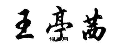 胡問遂王亭茜行書個性簽名怎么寫