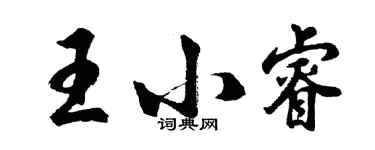 胡問遂王小睿行書個性簽名怎么寫