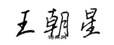 王正良王朝星行書個性簽名怎么寫