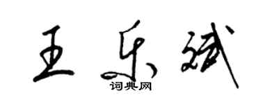 梁錦英王樂斌草書個性簽名怎么寫