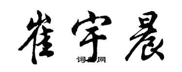 胡問遂崔宇晨行書個性簽名怎么寫