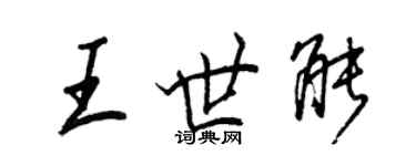 王正良王世能行書個性簽名怎么寫