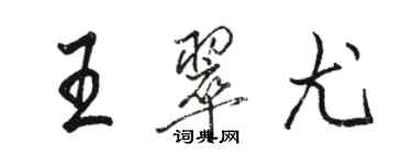 駱恆光王翠尤行書個性簽名怎么寫