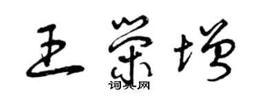 曾慶福王榮增草書個性簽名怎么寫