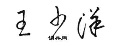 駱恆光王少洋草書個性簽名怎么寫