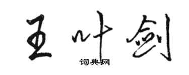 駱恆光王葉劍行書個性簽名怎么寫