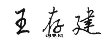駱恆光王存建行書個性簽名怎么寫