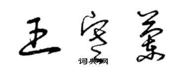 曾慶福王寒蘭草書個性簽名怎么寫