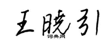 王正良王曉引行書個性簽名怎么寫