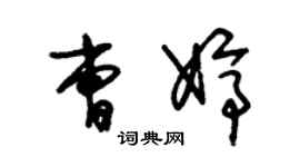 朱錫榮曹婷草書個性簽名怎么寫