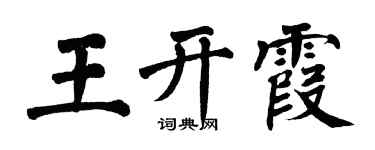 翁闓運王開霞楷書個性簽名怎么寫