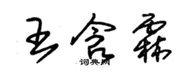 朱錫榮王含霖草書個性簽名怎么寫