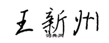 王正良王新州行書個性簽名怎么寫