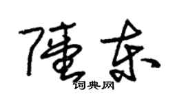 朱錫榮陸東草書個性簽名怎么寫