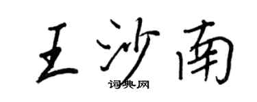 王正良王沙南行書個性簽名怎么寫