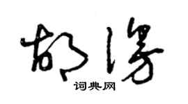 曾慶福胡漫草書個性簽名怎么寫