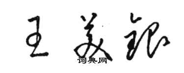 駱恆光王美銀草書個性簽名怎么寫