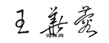 駱恆光王華蓉草書個性簽名怎么寫