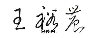 駱恆光王裕農草書個性簽名怎么寫