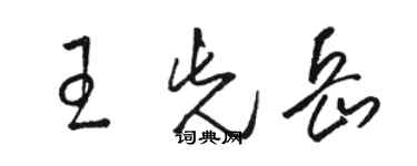 駱恆光王先岳草書個性簽名怎么寫