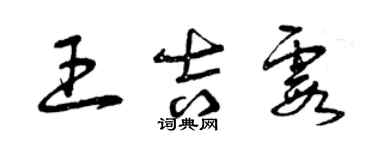 曾慶福王吉霞草書個性簽名怎么寫