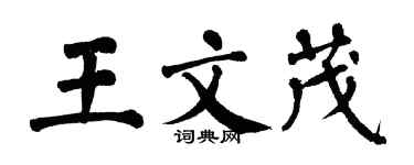 翁闓運王文茂楷書個性簽名怎么寫