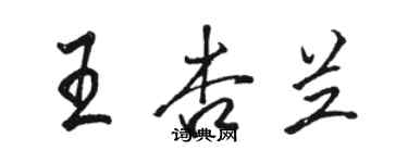 駱恆光王杏蘭行書個性簽名怎么寫