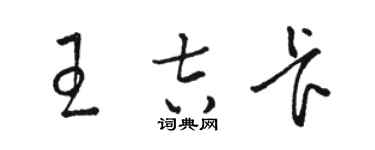 駱恆光王吉卡草書個性簽名怎么寫