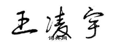 曾慶福王凌宇草書個性簽名怎么寫