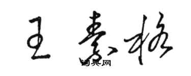 駱恆光王素格草書個性簽名怎么寫